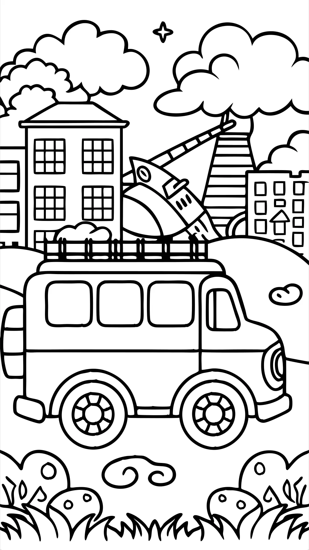 free fire truck coloring pages